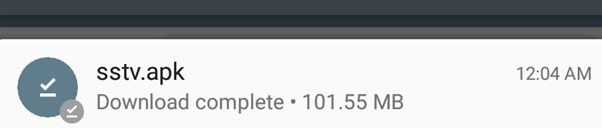 Click downloaded APK